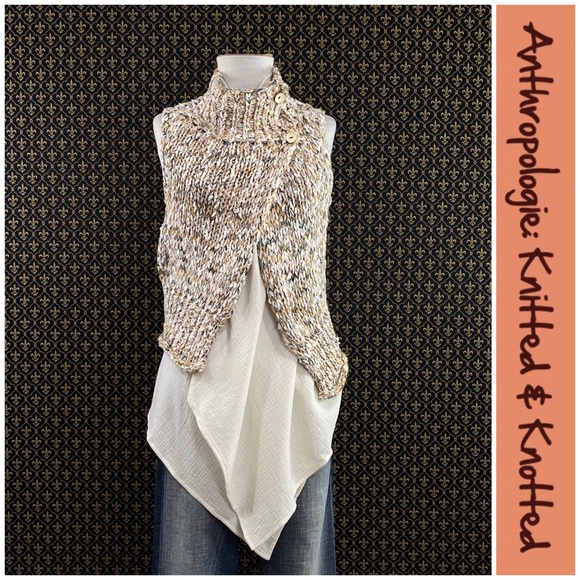 NWTs Anthro “Caprea Marled Vest” by Knitted & Knot - Picture 2 of 16